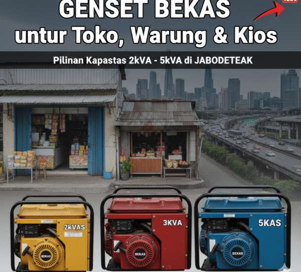 Genset Bekas untuk Toko, Warung, dan Kios Pilihan Kapasitas 2kVA - 5kVA di Jabodetabek