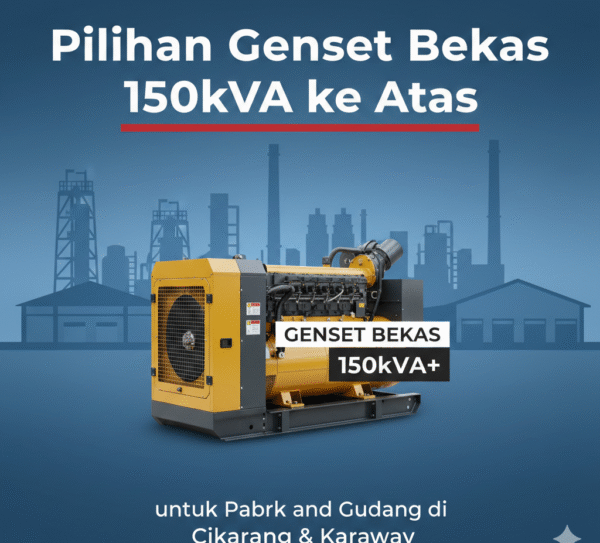 Pilihan Genset Bekas 150kVA ke Atas untuk Pabrik dan Gudang di Cikarang & Karawang