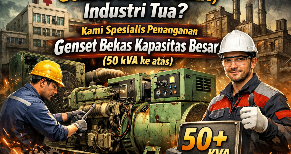 Genset Rumah SakitIndustri Tua Kami Spesialis Penanganan Genset Bekas Kapasitas Besar (50 kVA ke atas)