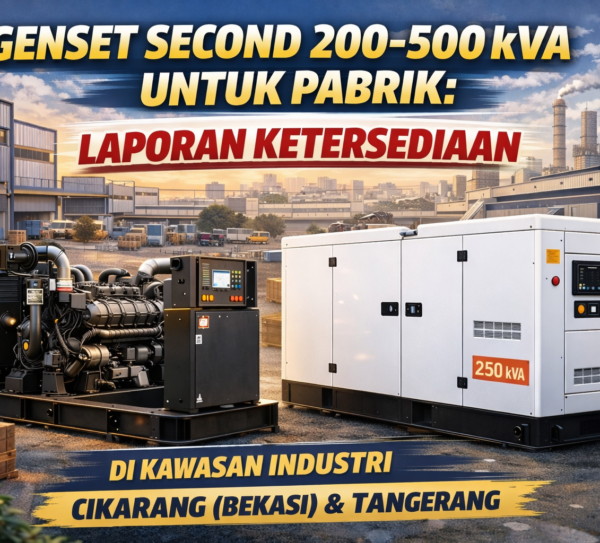 Genset Second 200-500 kVA untuk Pabrik Laporan Ketersediaan di Kawasan Industri Cikarang (Bekasi) & Tangerang