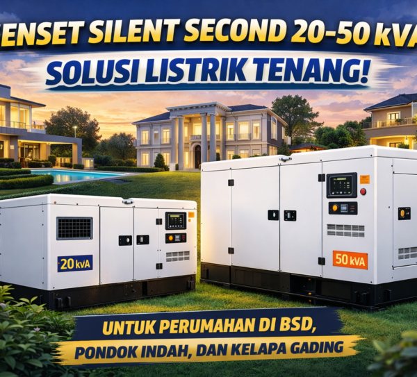 Genset Silent Second 20-50 kVA Solusi Listrik Tenang untuk Perumahan di BSD, Pondok Indah, dan Kelapa Gading