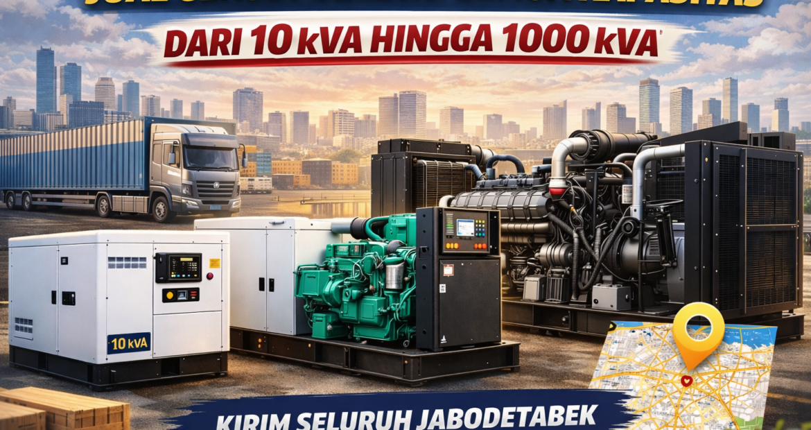 Jual Genset Second Semua Kapasitas, dari 10 kVA hingga 1000 kVA, Kirim Seluruh Jabodetabek