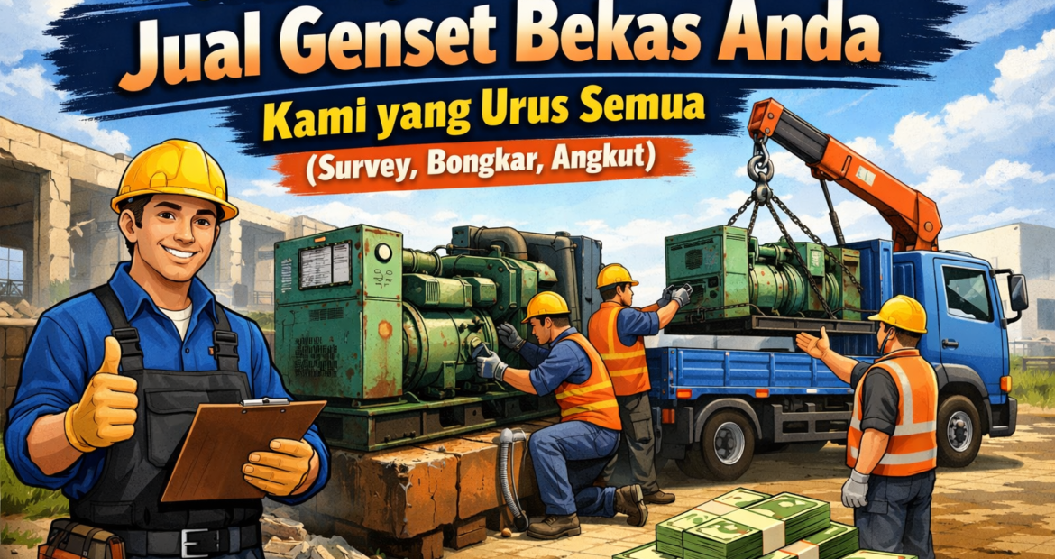 Solusi Tepat Jual Genset Bekas Anda, Kami yang Urus Semua (Survey, Bongkar, Angkut)