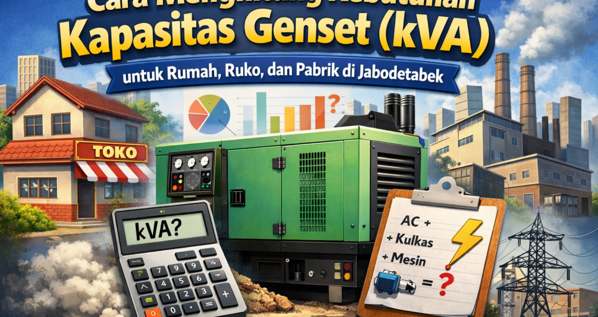 Cara Menghitung Kebutuhan Kapasitas Genset (kVA) untuk Rumah, Ruko, dan Pabrik di Jabodetabek (2)