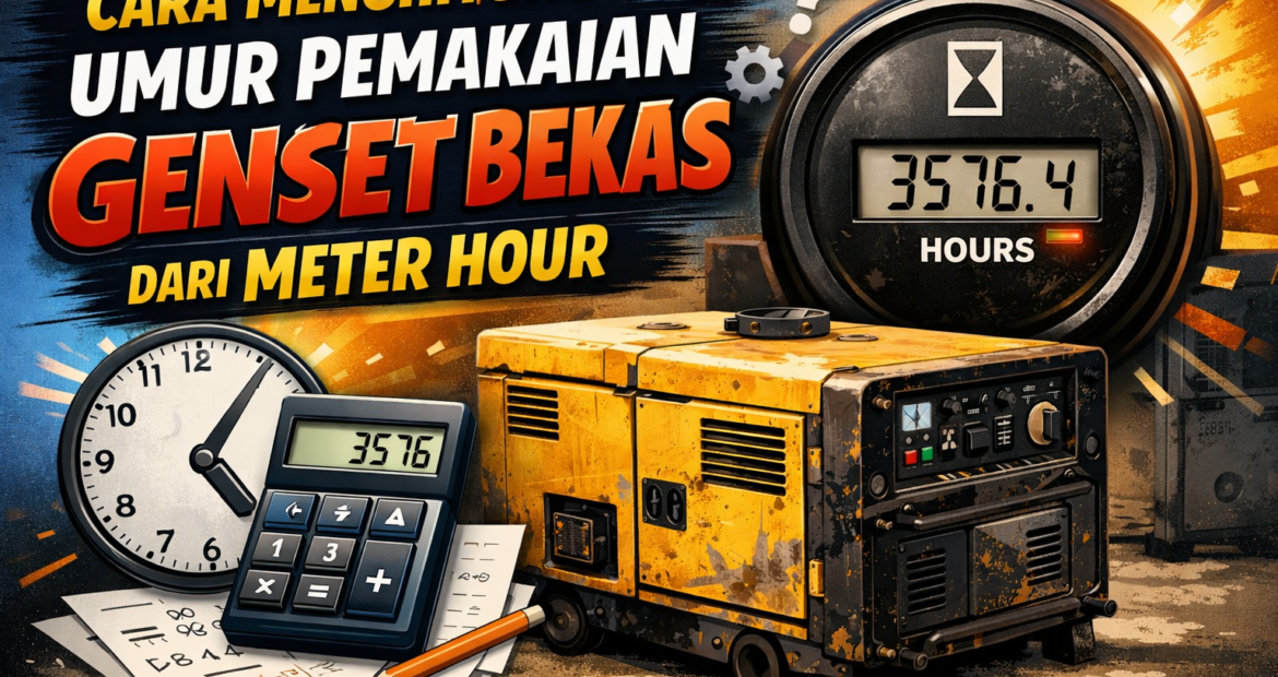 Cara Menghitung Umur Pemakaian Genset Bekas dari Meter Hour
