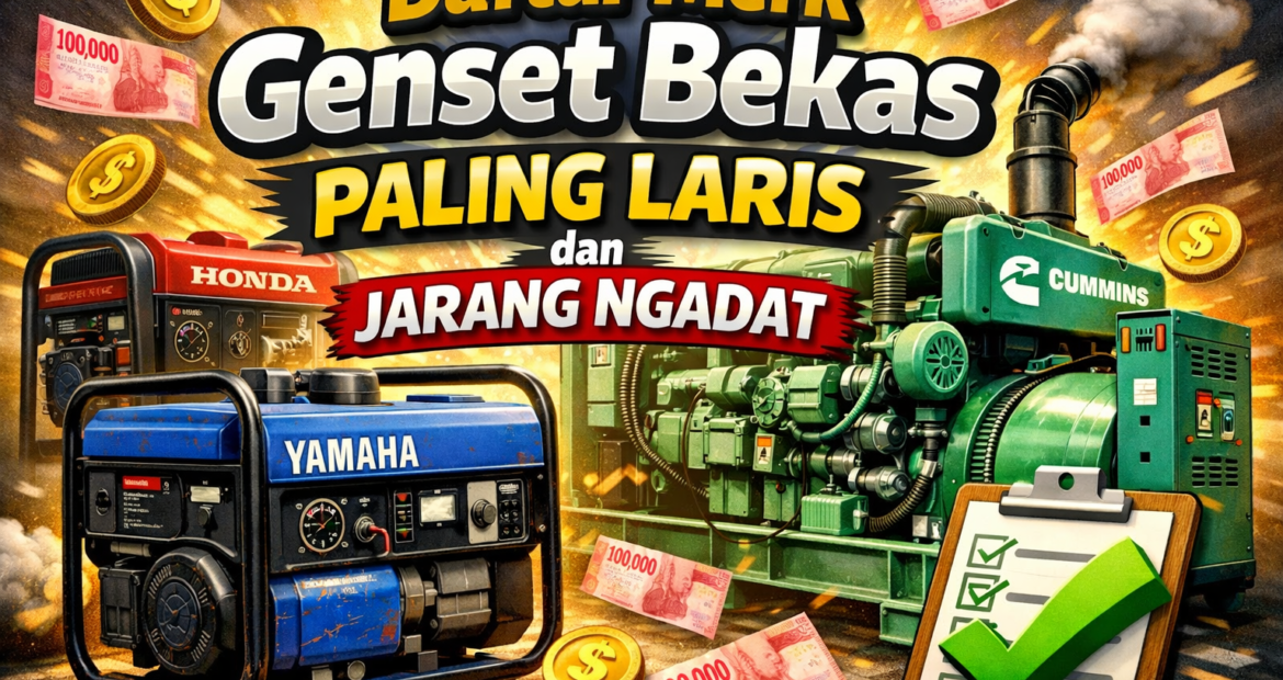 Daftar Merk Genset Bekas Paling Laris dan Jarang Ngadat