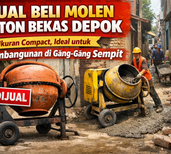 Jual Beli Molen Beton Bekas Depok - Ukuran Compact, Ideal untuk Pembangunan di Gang-Gang Sempit