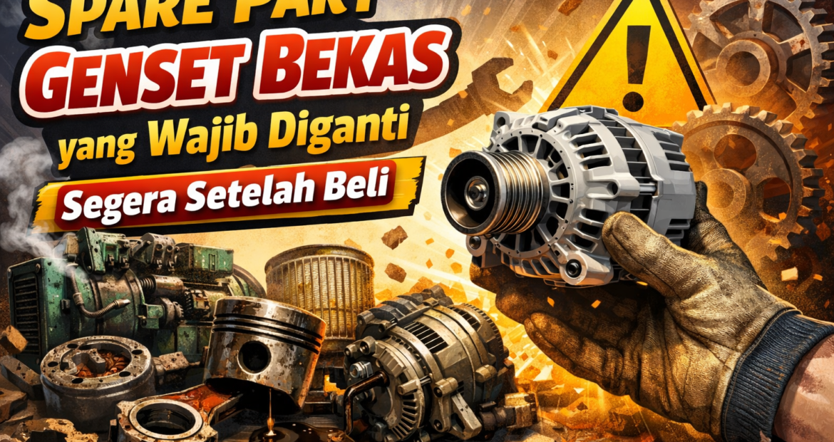 Spare Part Genset Bekas yang Wajib Diganti Segera Setelah Beli